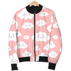 Smile Cloud Pattern Print Men's Bomber Jacket-grizzshop