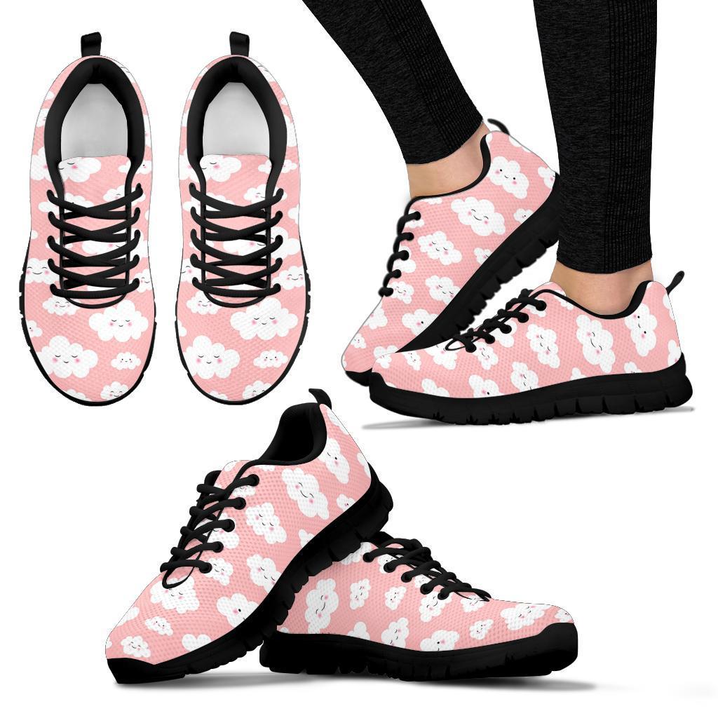 Smile Cloud Pattern Print Sneaker Shoes For Men Women-grizzshop