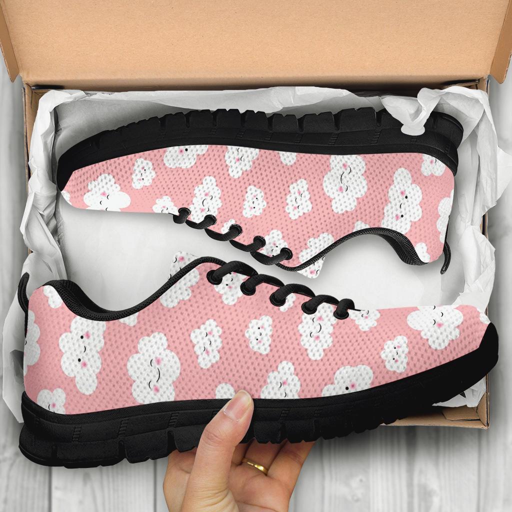 Smile Cloud Pattern Print Sneaker Shoes For Men Women-grizzshop