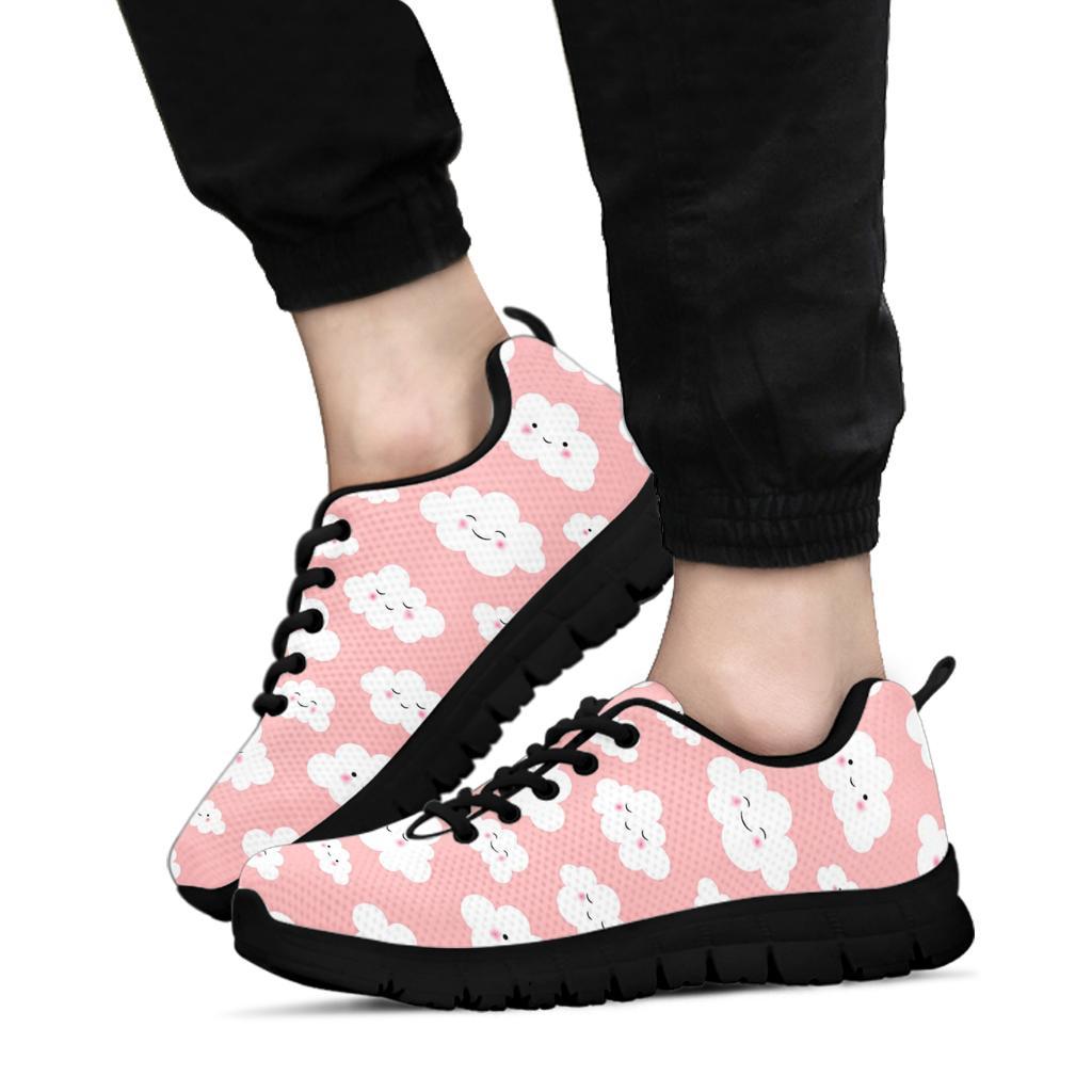 Smile Cloud Pattern Print Sneaker Shoes For Men Women-grizzshop