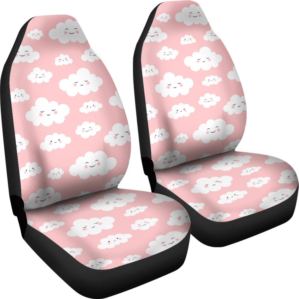 Smile Cloud Pattern Print Universal Fit Car Seat Covers-grizzshop