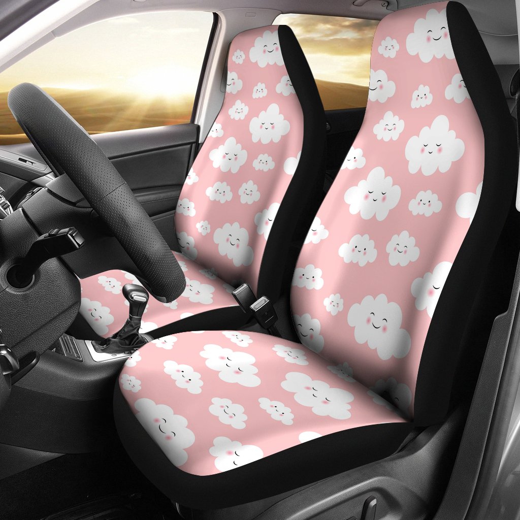 Smile Cloud Pattern Print Universal Fit Car Seat Covers-grizzshop