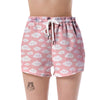 Smile Cloud Pattern Print Women's Shorts-grizzshop