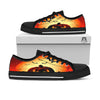 Smiley Faces Halloween Pumpkin Print Black Low Top Shoes-grizzshop