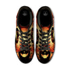 Smiley Faces Halloween Pumpkin Print Black Low Top Sneakers-grizzshop