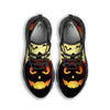 Smiley Faces Halloween Pumpkin Print Black Running Shoes-grizzshop