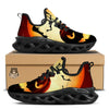 Smiley Faces Halloween Pumpkin Print Black Running Shoes-grizzshop