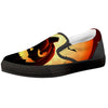 Smiley Faces Halloween Pumpkin Print Black Slip On Shoes-grizzshop