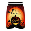 Smiley Faces Halloween Pumpkin Print Boxing Shorts-grizzshop