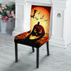 Smiley Faces Halloween Pumpkin Print Dining Chair Slipcover-grizzshop