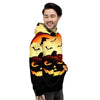 Smiley Faces Halloween Pumpkin Print Men's Hoodie-grizzshop