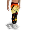 Smiley Faces Halloween Pumpkin Print Men's Leggings-grizzshop