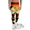 Smiley Faces Halloween Pumpkin Print Men's Leggings-grizzshop