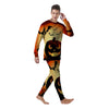 Smiley Faces Halloween Pumpkin Print Men's Pajamas-grizzshop