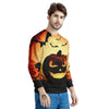 Smiley Faces Halloween Pumpkin Print Men's Sweatshirt-grizzshop