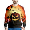 Smiley Faces Halloween Pumpkin Print Men's Sweatshirt-grizzshop