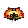 Smiley Faces Halloween Pumpkin Print Muay Thai Boxing Shorts-grizzshop