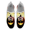 Smiley Faces Halloween Pumpkin Print White Athletic Shoes-grizzshop