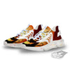 Smiley Faces Halloween Pumpkin Print White Gym Shoes-grizzshop