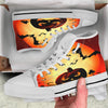 Smiley Faces Halloween Pumpkin Print White High Top Shoes-grizzshop