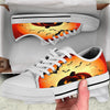 Smiley Faces Halloween Pumpkin Print White Low Top Shoes-grizzshop