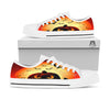 Smiley Faces Halloween Pumpkin Print White Low Top Shoes-grizzshop