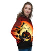 Smiley Faces Halloween Pumpkin Print Women's Hoodie-grizzshop