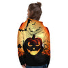 Smiley Faces Halloween Pumpkin Print Women's Hoodie-grizzshop