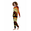 Smiley Faces Halloween Pumpkin Print Women's Pajamas-grizzshop