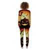 Smiley Faces Halloween Pumpkin Print Women's Pajamas-grizzshop