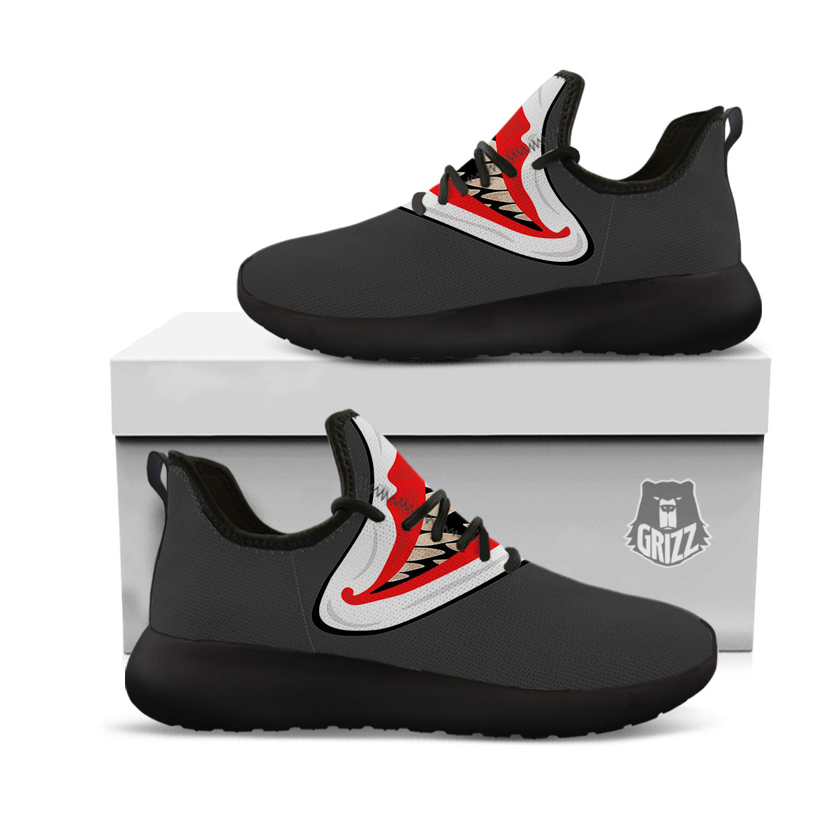 Smiling Clown Halloween Print Black Athletic Shoes-grizzshop