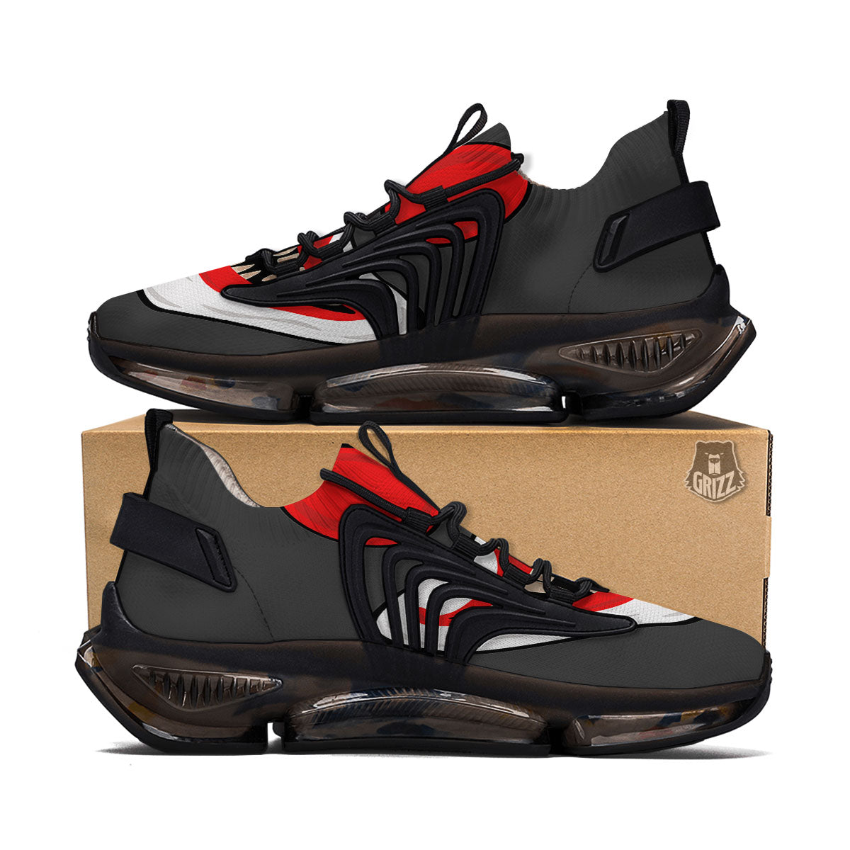 Smiling Clown Halloween Print Black Gym Shoes-grizzshop