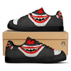 Smiling Clown Halloween Print Black Low Top Sneakers-grizzshop