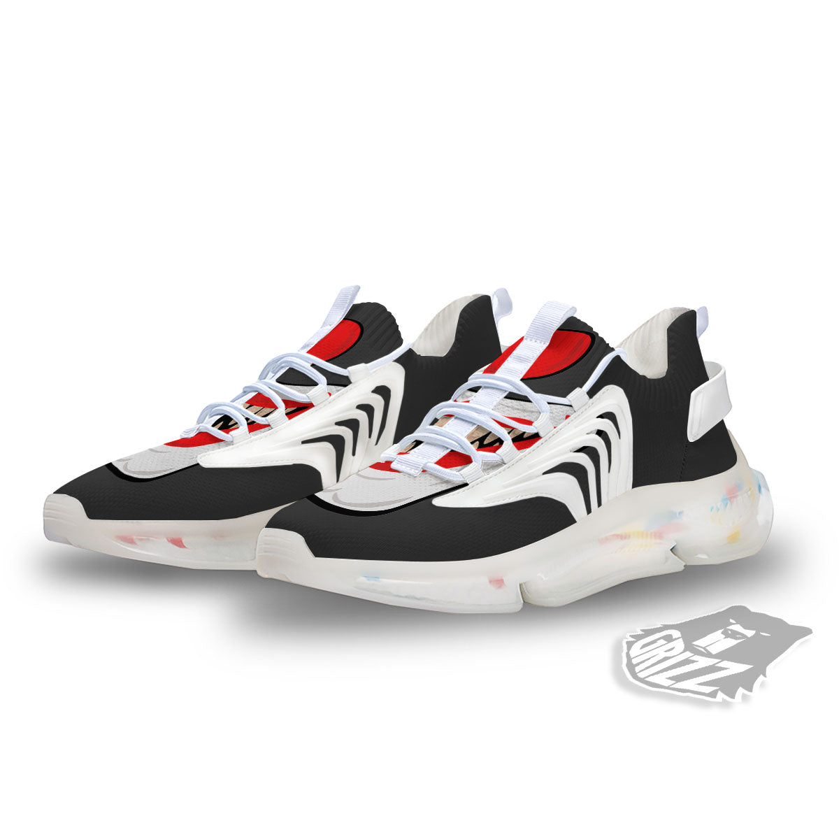 Smiling Clown Halloween Print White Gym Shoes-grizzshop
