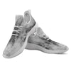 Smoke Marble White Grey Print Pattern White Athletic Shoes-grizzshop