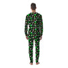 Smoke Weed Green Neon Print Pattern Men's Pajamas-grizzshop