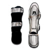 Smooth Marble White Brown Print Pattern Muay Thai Shin Guards-grizzshop