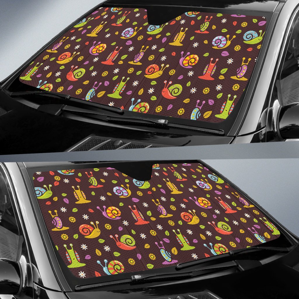 Snail Pattern Print Car Sun Shade-grizzshop
