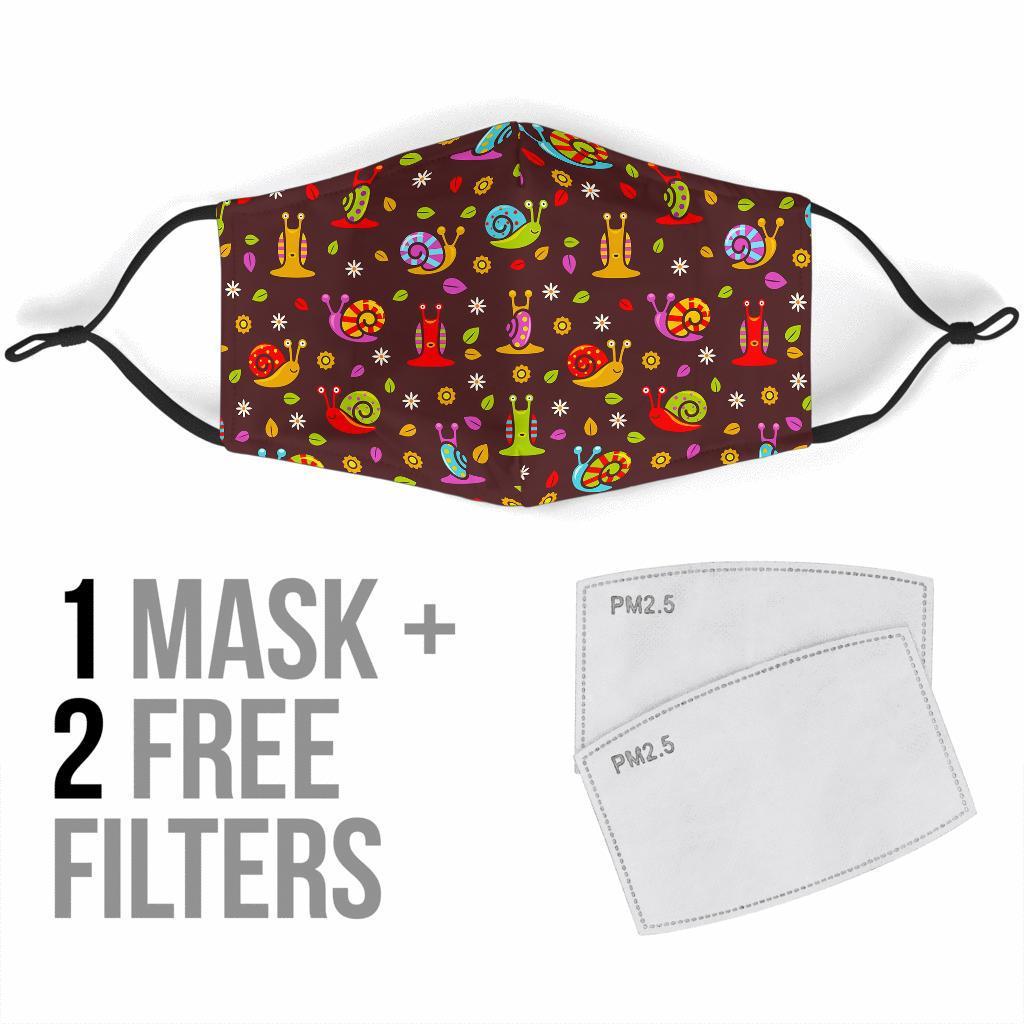 Snail Pattern Print Face Mask-grizzshop