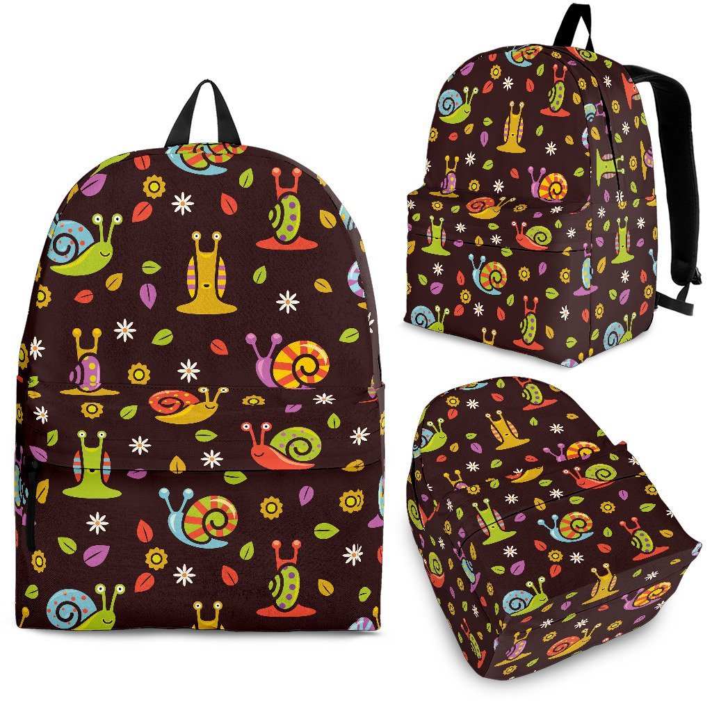 Snail Pattern Print Premium Backpack-grizzshop