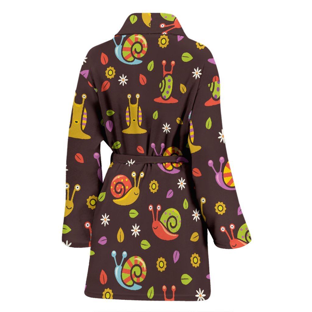 Snail Pattern Print Women Long Robe-grizzshop