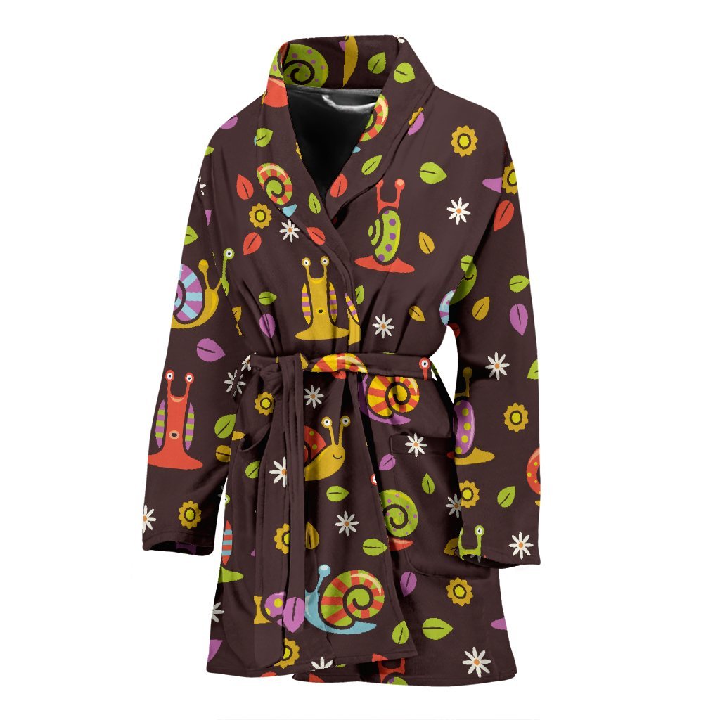 Snail Pattern Print Women Long Robe-grizzshop