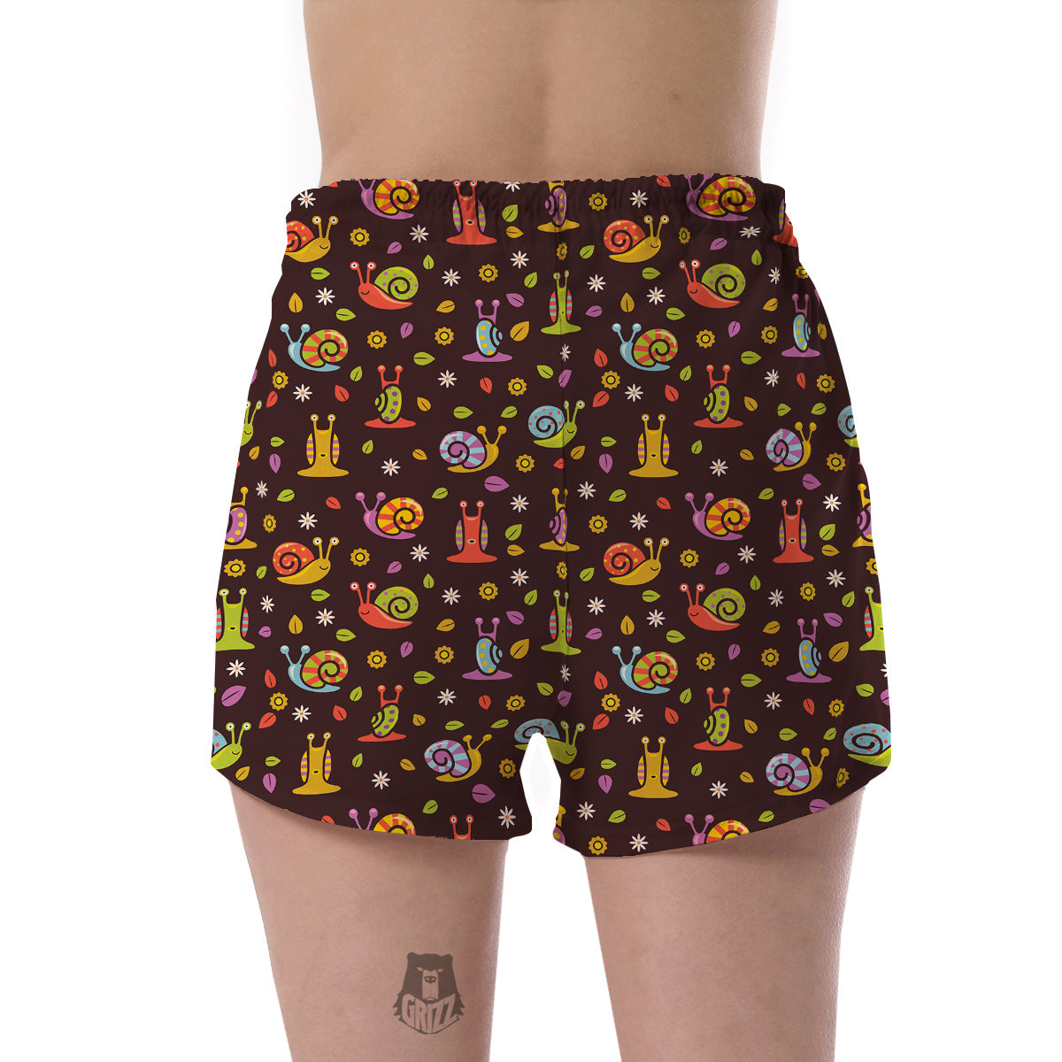 Snail Pattern Print Women's Shorts-grizzshop