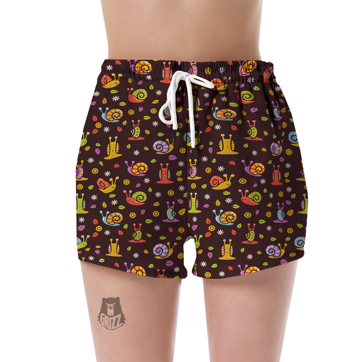 Snail Pattern Print Women's Shorts-grizzshop