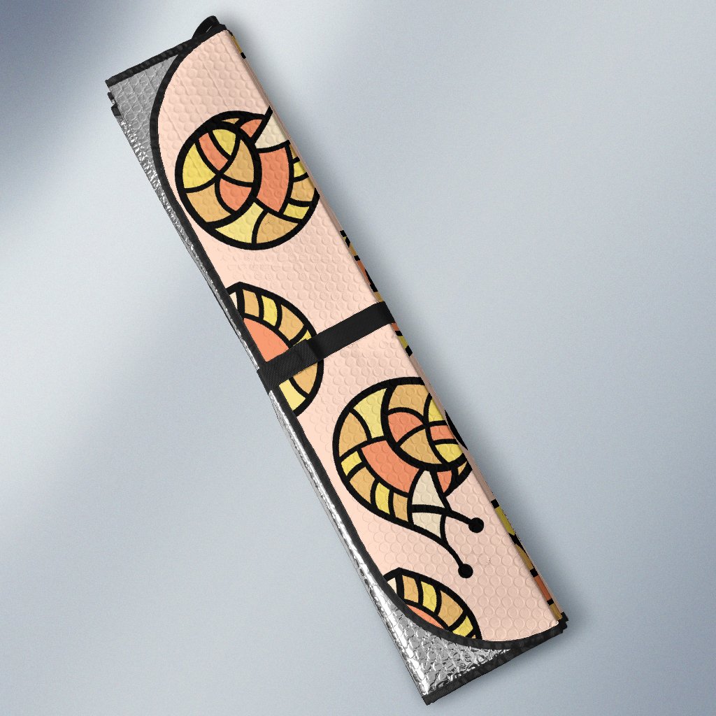 Snail Print Pattern Car Sun Shade-grizzshop