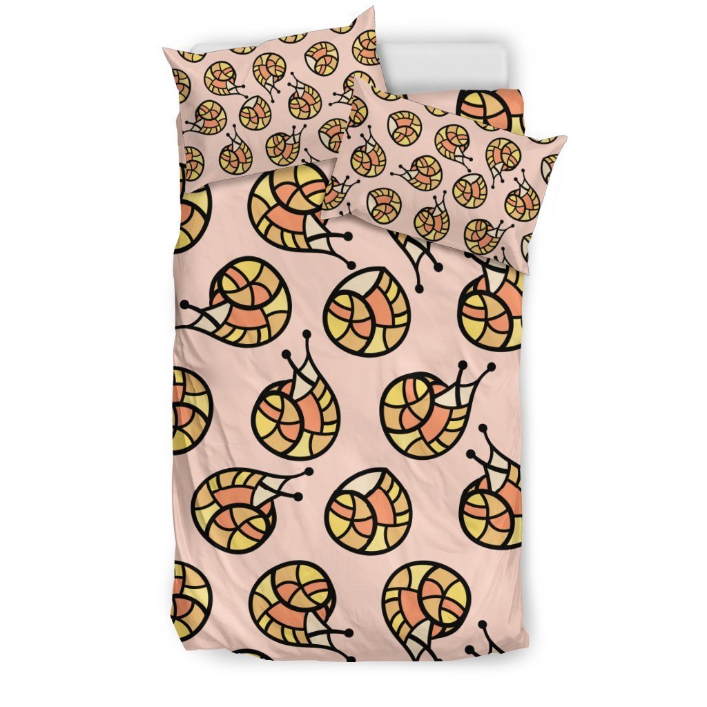 Snail Print Pattern Duvet Cover Bedding Set-grizzshop