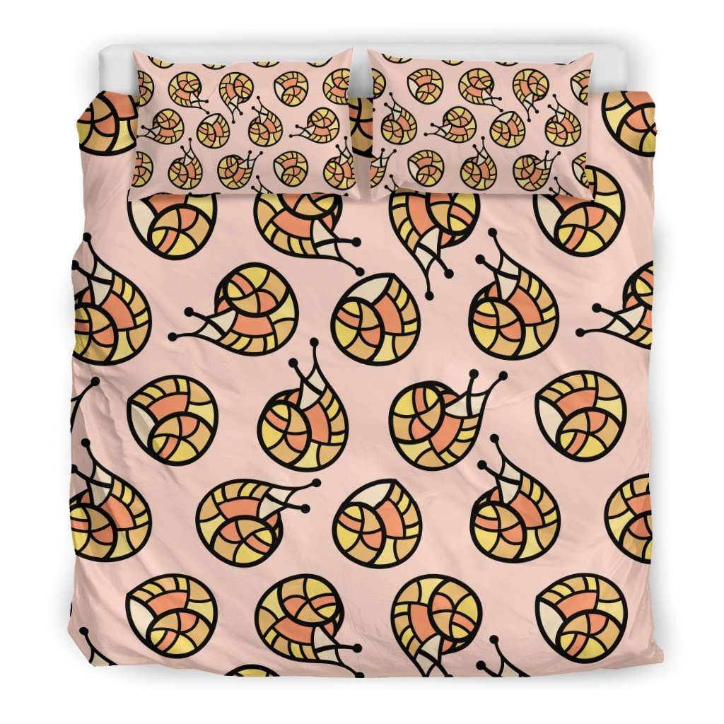 Snail Print Pattern Duvet Cover Bedding Set-grizzshop