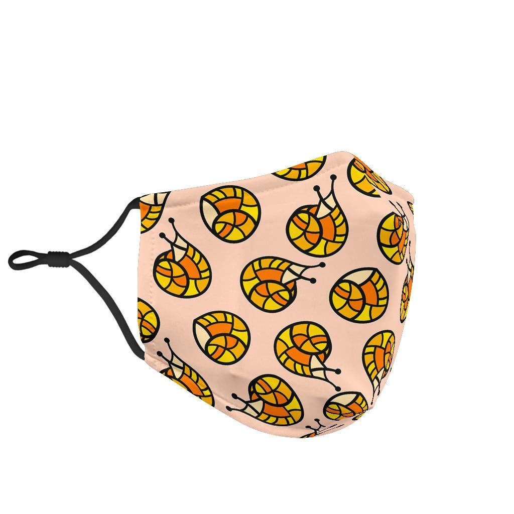 Snail Print Pattern Face Mask-grizzshop