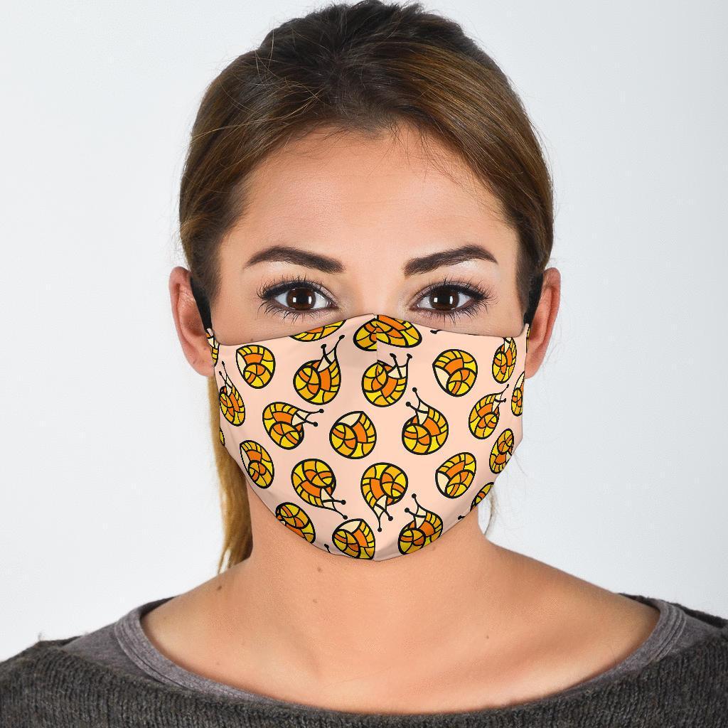 Snail Print Pattern Face Mask-grizzshop