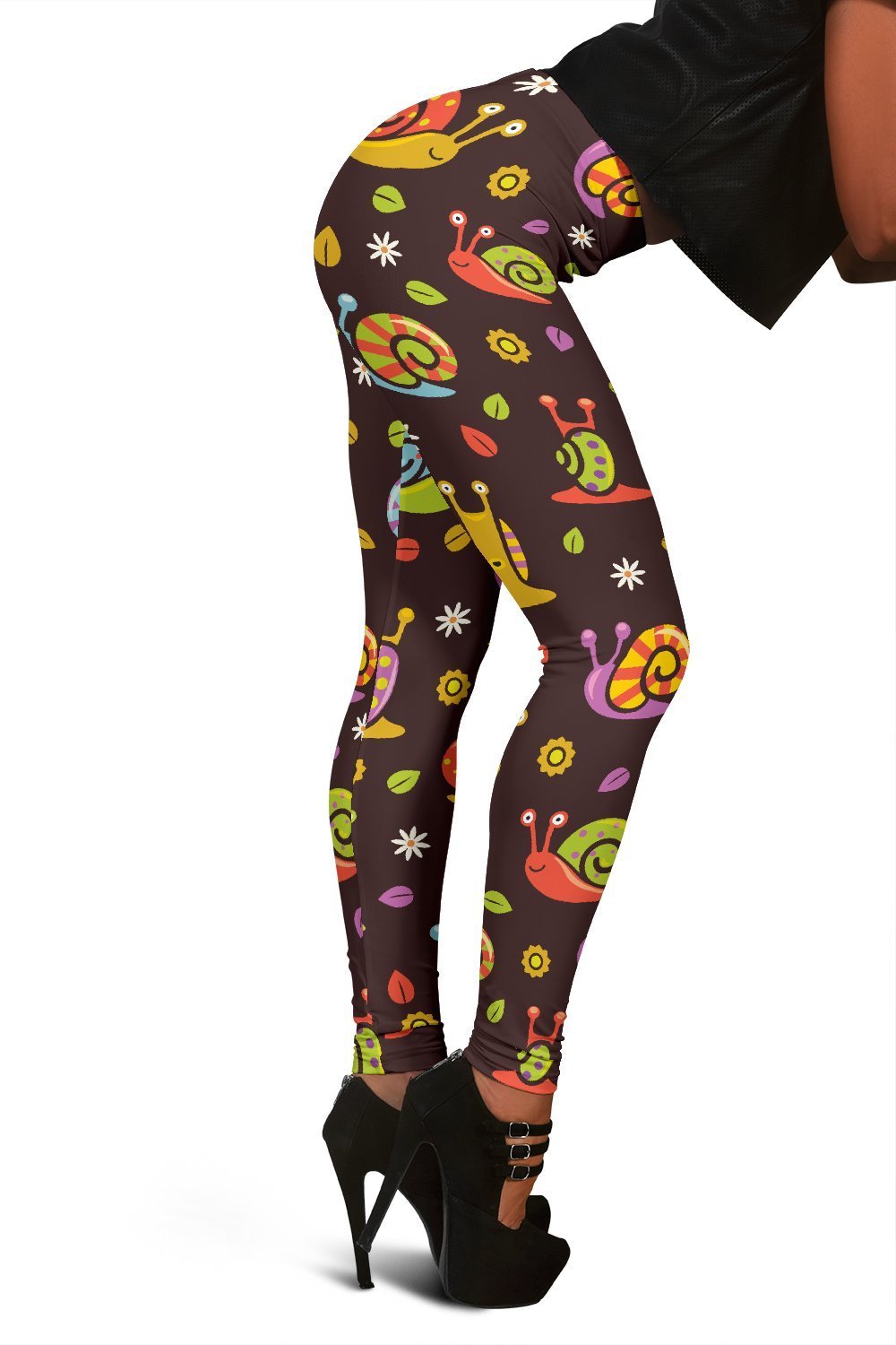 Snail Print Pattern Women Leggings-grizzshop